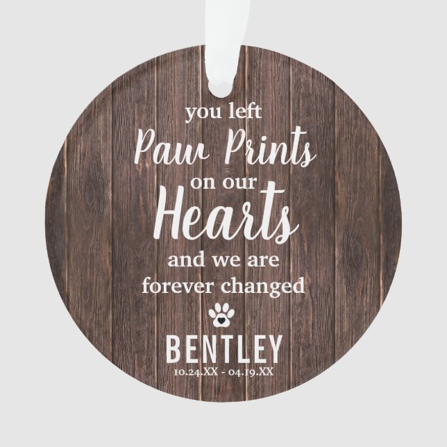 Rustic Memorial Pet Loss Photo Noël (devant)