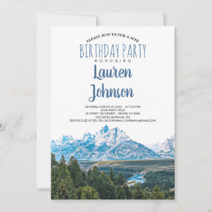 Rustic Mountain Anniversaire de fête Invitation