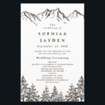Rustic Mountain Elegant Pine Tree Programmes de ma<br><div class="desc">Le design présente des croquis de montagnes et de pins rustiques. Vérifiez les aperçus à l'écran avant de vérifier pour vous assurer que vos données personnelles s'impriment à votre satisfaction.</div>