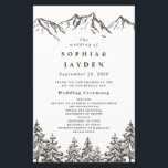 Rustic Mountain Elegant Pine Tree Programmes de ma<br><div class="desc">Le design présente des croquis de montagnes et de pins rustiques. Vérifiez les aperçus à l'écran avant de vérifier pour vous assurer que vos données personnelles s'impriment à votre satisfaction.</div>
