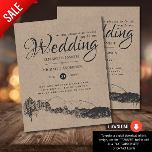 Rustic Mountain Paysage Pine Trees Mariage