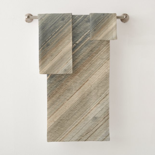 Rustic Neutral Gray Brown Abstract Stripe (En situation)