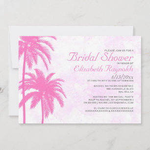 Rustic Palm Tree Beach Invitations de douche nupti