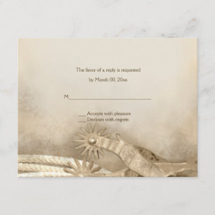 Rustic Pays Western Mariage Réponses Cartes