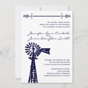 Rustic Pays Windmill Marine Mariages Invitations
