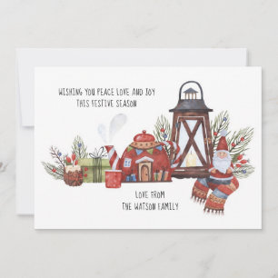 Rustic Peace Love Joie Noël Photo personnalisée