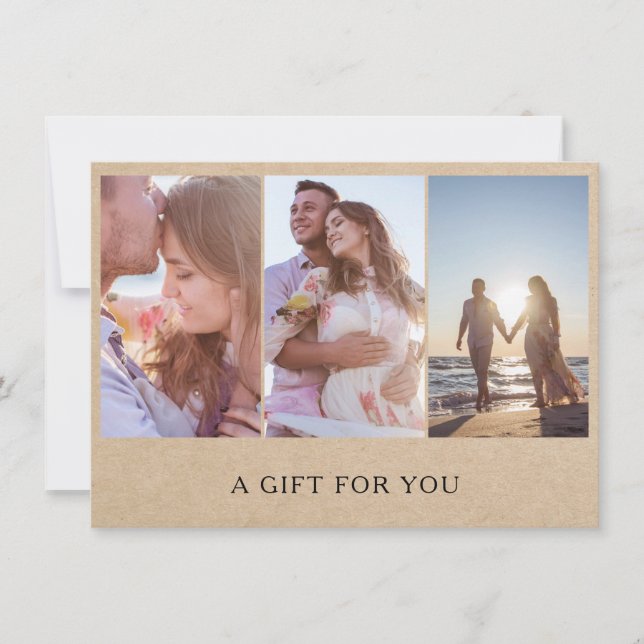 Rustic Photo Collage Photographie Certificat Cadea (Devant)