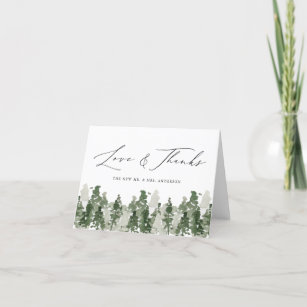Rustic Pine Forest Love & Merci Mariage