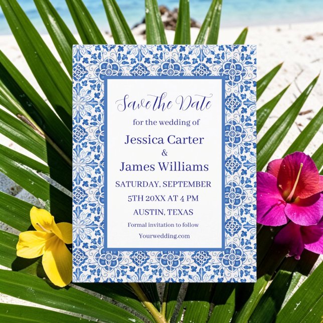 Rustic Portuguese Tiles Mediterranean Wedding (Créateur téléchargé)