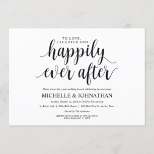 Rustic Post Mariage Brunch Invitation Card