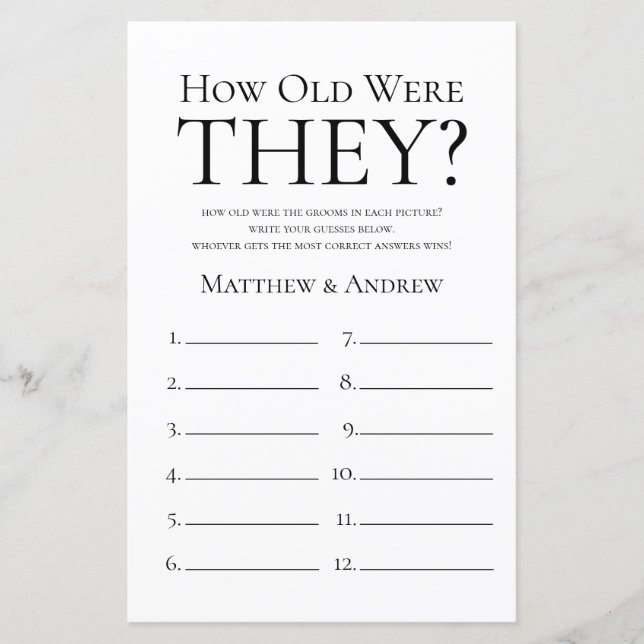 Rustic : quel âge avaient-ils et quelle était leur (Devant)