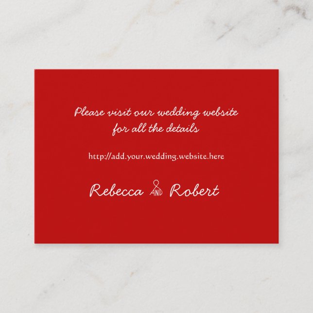Rustic Red, 100 Mariage Cartes de boîtier du site  (Devant)