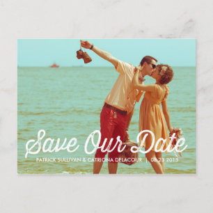 Rustic Retro Typographie Enregistrer la date Carte