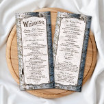 Rustic Silver Birch Tree Programme de mariage<br><div class="desc">Collection Rustic Silver Birch Tree Mariage - Cartes de programme AFFICHER LES ÉLÉMENTS CORRESPONDANTS POUR CETTE COLLECTION</div>