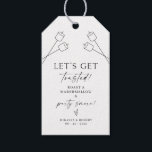 Rustic S'mores Mariage Favor Étiquette Marshmallow<br><div class="desc">Utilisez nos étiquettes de faveur sur les faveurs de votre s'mores pour votre mariage à thème rustique ou événement de vacances en plein air.</div>