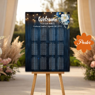 Rustic String Light 12 Tables Siège Poster