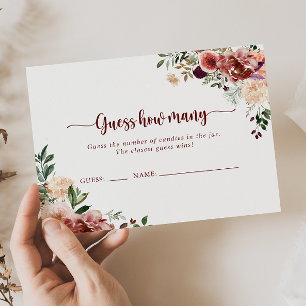 Rustic Summer Floral Devine Combien De Carte De Je