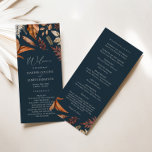 Rustic Terracotta & Navy Programme de cérémonie de<br><div class="desc">Ce programme magnifiquement conçu capte l'essence du charme rustique avec ses teintes en terre cuite et sa typographie élégante. Il guide vos invités à travers l'ordre des événements, fournissant un calendrier détaillé de votre journée spéciale. Conçu avec soin, ce programme donne le ton d'une fête enchanteresse remplie de chaleur, d'amour...</div>