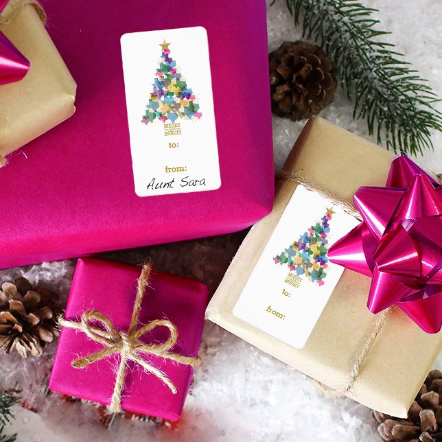 Rustic Texas Christmas Tree Étiquette de balise de (Créateur téléchargé)