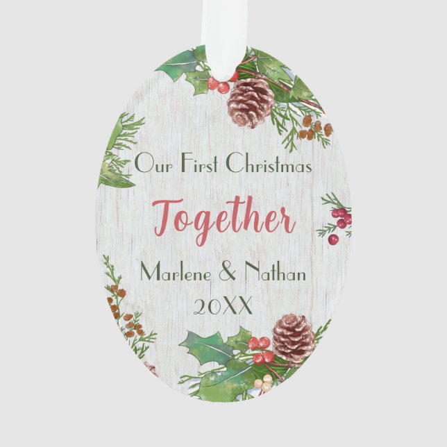 Rustic Together 2 faces Custom Photo Milestone (dos)
