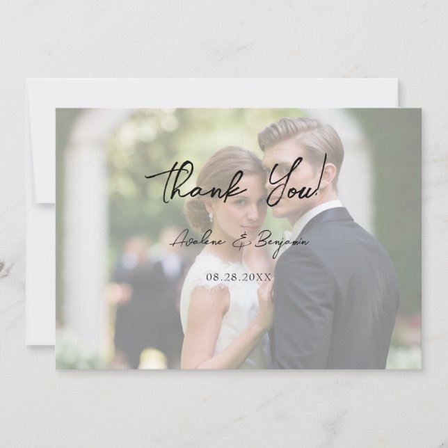 Rustic Tree Heart Photo Lights Merci Cartes (Devant)