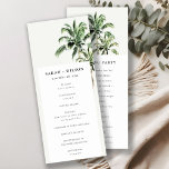 Rustic Tropical Beach Palm Trees Programme de mari<br><div class="desc">Pour toute autre personnalisation ou tout autre élément correspondant,  n'hésitez pas à me contacter à l'adresse yellowfebstudio@gmail.com</div>