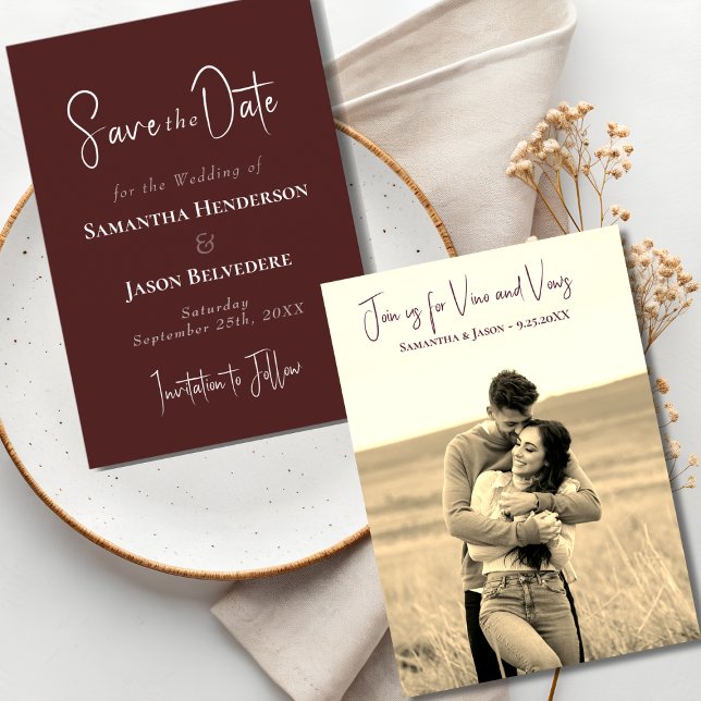Rustic Vineyard Wedding Save the Date  (Créateur téléchargé)