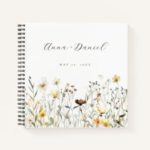 Rustic Watercolor Fleur sauvage Mariage livre d'hô