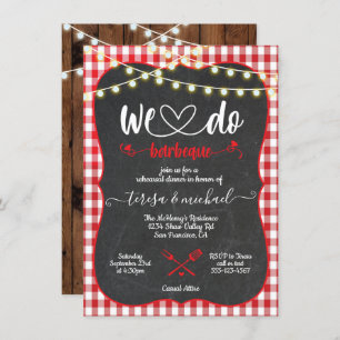 Rustic We do Barbecue Fiançailles invitations
