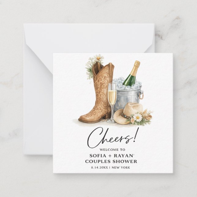 Rustic Western Wedding Invitation (Devant)