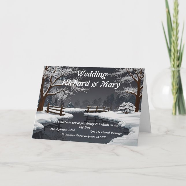 Rustic Whimsy : Une invitation de mariage d'élégan (Devant)