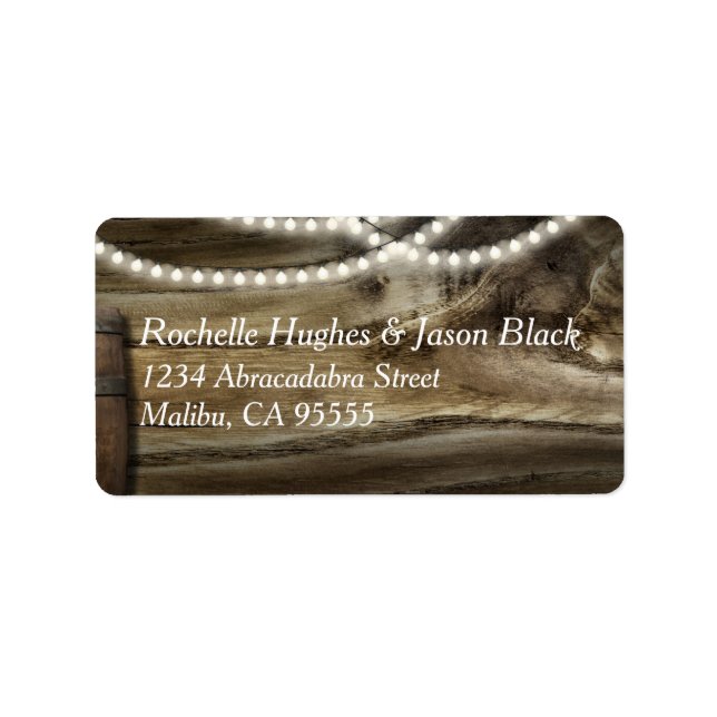 Rustic Winery Mariage étiquette moyen (Devant)