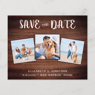 Rustic Wood 3 Photo Budget Mariage Enregistrer La 