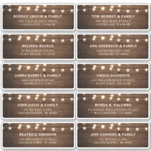 Rustic Wood Grange Mariage Nom d'hôte Étiquette de