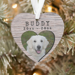 Rustic Wood Heart Chig Memorial Keepsaké Photo