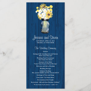 Rustic Wood Mason Jar et programme Fleur sauvage