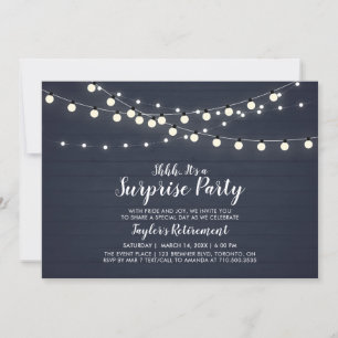 Rustic Wood Surprise Retraite Party Invitation