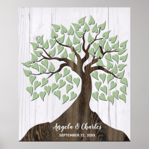 Rustic Wood Tree Autre livre d'or
