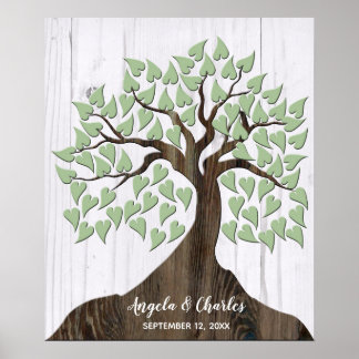 Rustic Wood Tree Autre livre d'or