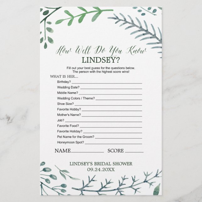 Rustic Wreath Comment Bien Connaissez-Vous Le Jeu  (Devant)