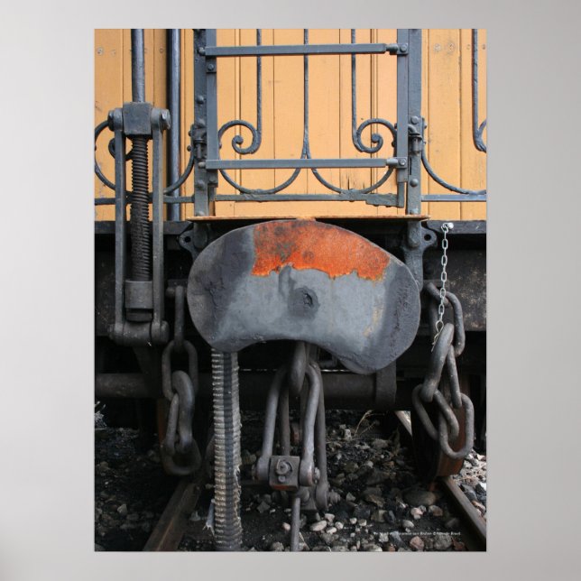 Rusting Buffer Old Steam Train Le Mastrou Poster (Devant)