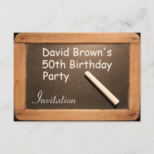 Rustique 50e fête d'anniversaire Invitation