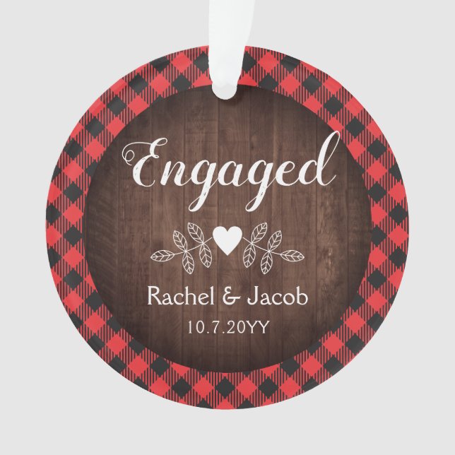 Rustique Alliance Engagement Plaid Rouge de Buffal (devant)