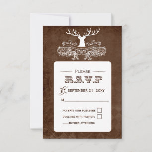 Rustique Antler, Deer Winter Woodland rsvp 3,5 x 5