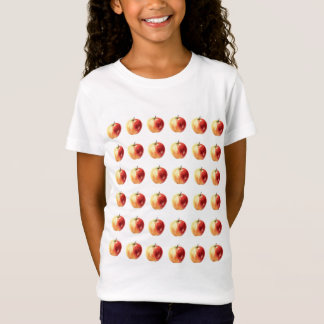 Rustique Aquarelle Apple Motif Girls T-shirt