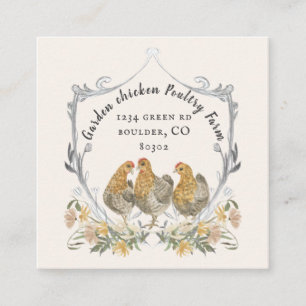 rustique aquarelle crest ferme carte de visite