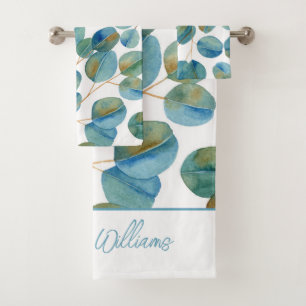 Rustique aquarelle Eucalyptus Feuilles Personnalis