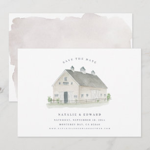 rustique aquarelle grange mariage enregistrer la d