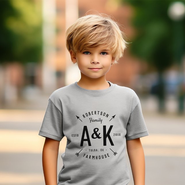 Rustique Arrow Famille Monogramme Ferme (Créateur téléchargé)