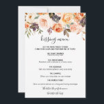 Rustique Automne élégant Floral Kissing Menu<br><div class="desc">Cette élégante carte de baiser à fleurs d'automne rustique est parfaite pour une simple réception de mariage. Le design dépeint de beaux roses d'or dessiné à la main,  violet,  jaune et roux avec des feuilles verts,  inspirant la beauté colorée de l'automne.</div>